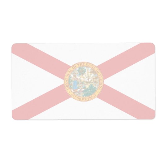 フロリダ州の淡い旗の出荷ラベル ラベル (正面)
