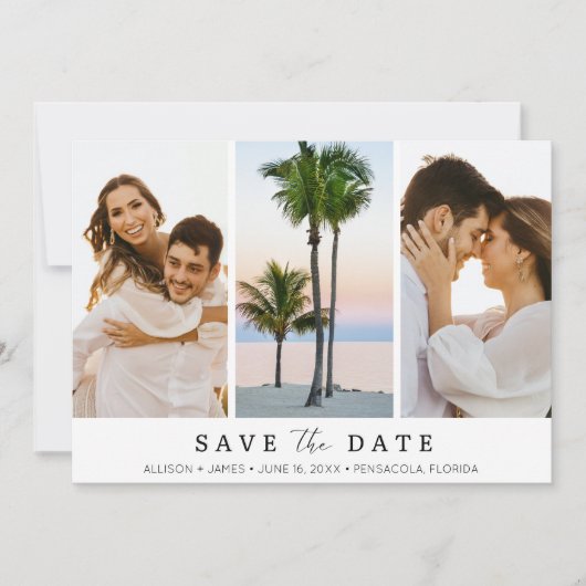 フロリダ州の目的地のビーチ結婚式写真 セーブザデート (正面)
