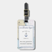 フロリダ州の目的地の結婚式の日付を保存 ラゲッジタグ (正面縦)