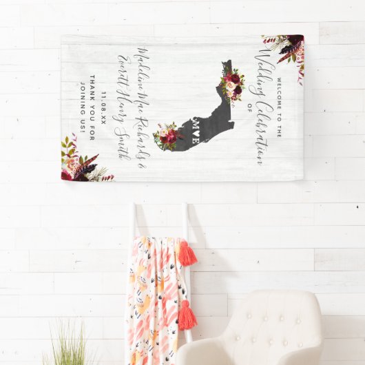 フロリダ州の目的地の結婚式へようこそ 横断幕 (インサイチュ)