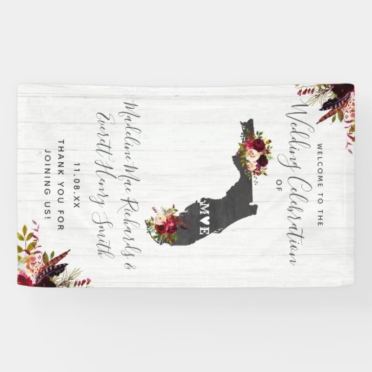 フロリダ州の目的地の結婚式へようこそ 横断幕 (横)