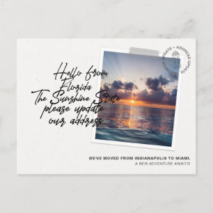 フロリダ州の移動先の移動の発表 インビテーションポストカード