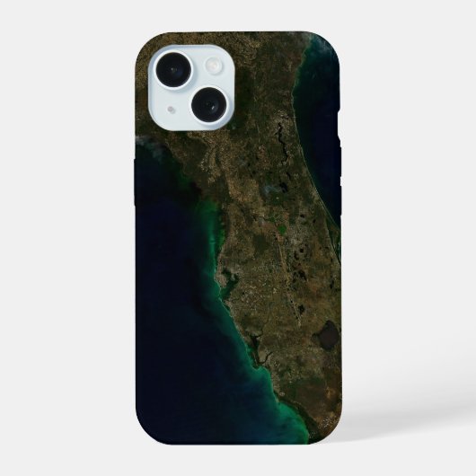 フロリダ州の衛星画像。 iPhone 15ケース (裏面)