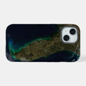 フロリダ州の衛星画像 iPhone 15ケース (裏面横)
