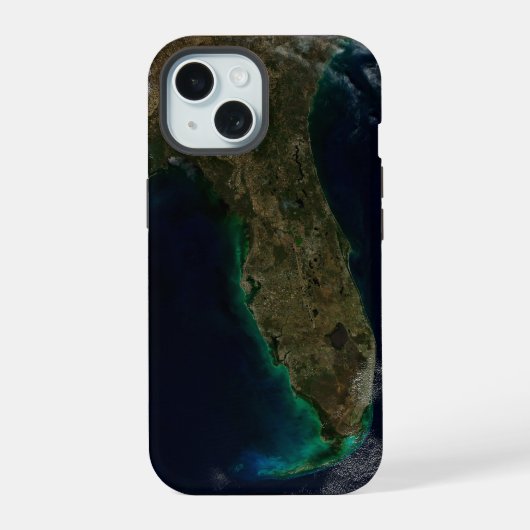 フロリダ州の衛星画像 iPhone 15ケース (裏面)