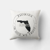 フロリダ州の郵便番号の枕 クッション (裏面)