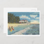 フロリダ州のPass-A-Grilleビーチ、ヴィンテージビーチシーン ポストカード (正面/裏面)
