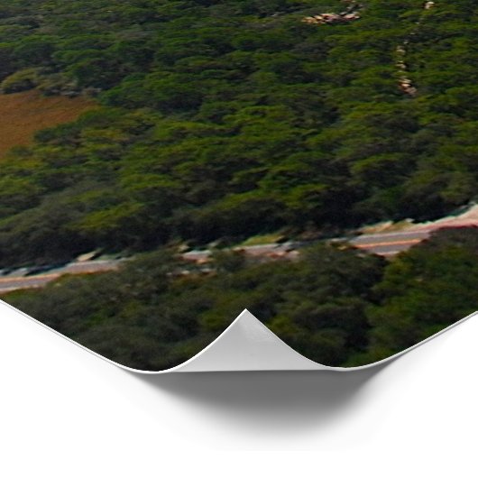 フロリダ州アリゲーターポイントの航空写真 ポスター (角)