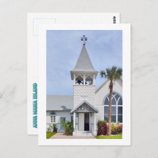フロリダ州アンナ・マリアにあるローザー記念教会 ポストカード (正面/裏面)