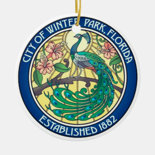 フロリダ州ウィンターパークのシール セラミックオーナメント (正面)