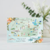 フロリダ州ウェールズ湖|結婚旅程表 招待状 (スタンド正面)