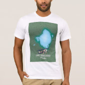 フロリダ州オキチョビー湖の地図 Tシャツ (正面)