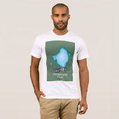 フロリダ州オキチョビー湖の地図 Tシャツ (正面フル)