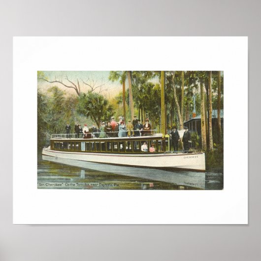 フロリダ州オルモンド市トモケ川 – 1910 ポスター (正面)