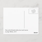 フロリダ州オーランド州ルーツェルン湖 ポストカード (裏面)