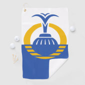 フロリダ州オーランド州旗。 ゴルフタオル (インサイチュ)