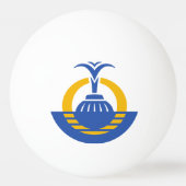 フロリダ州オーランド州旗。 卓球ボール (裏面)