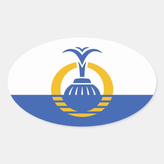 フロリダ州オーランド州旗 楕円形シール (正面)