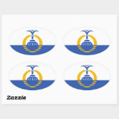 フロリダ州オーランド州旗 楕円形シール (シート)