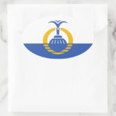 フロリダ州オーランド州旗 楕円形シール (バッグ)