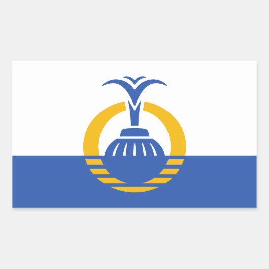 フロリダ州オーランド州旗 長方形シール (正面)