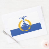 フロリダ州オーランド州旗 長方形シール (封筒)