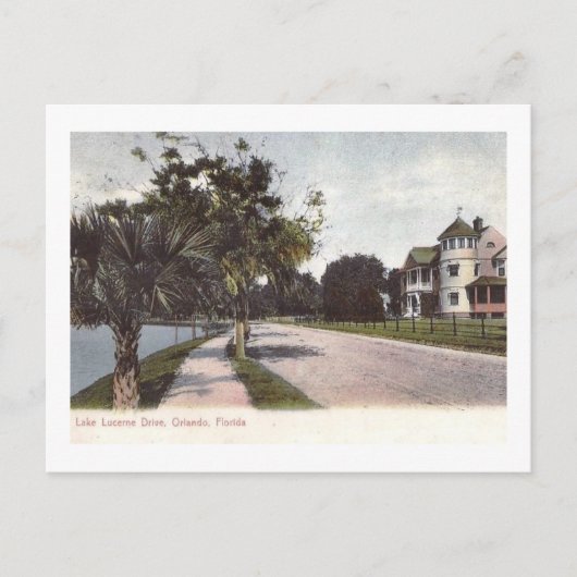 フロリダ州オーランド州Lake Lucerne Drヴィンテージ ポストカード (正面)