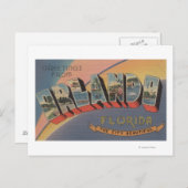 フロリダ州オーランド – ラージレターのシーン2 ポストカード (正面/裏面)