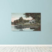 フロリダ州オーランド – 湖の入り江の景色 キャンバスプリント (インサイチュ (ウッドフロア))