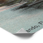 フロリダ州オーランド – 湖の入り江の景色 ポスター (角)