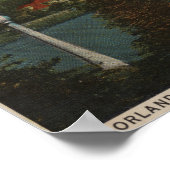 フロリダ州オーランド – Moonlit View of Lake Cherokee ポスター (角)