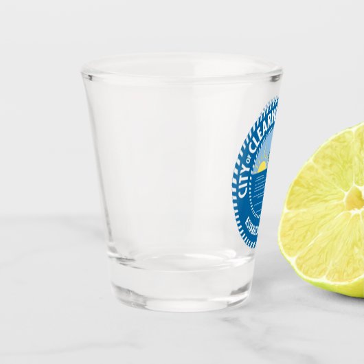 フロリダ州クリアウォーターのシール ショットグラス (左)