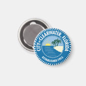 フロリダ州クリアウォーターのシール マグネット (正面/裏面)