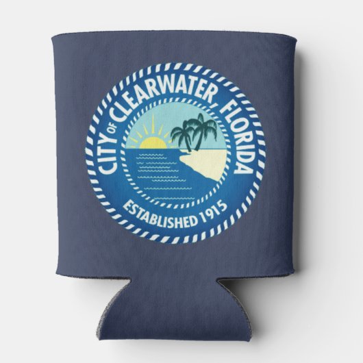 フロリダ州クリアウォーターのシール 缶クーラー (裏面)