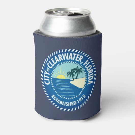 フロリダ州クリアウォーターのシール 缶クーラー (缶裏面)