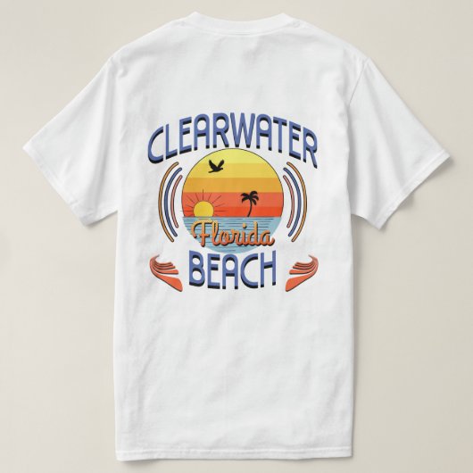 フロリダ州クリアウォータービーチ Tシャツ (デザイン裏面)