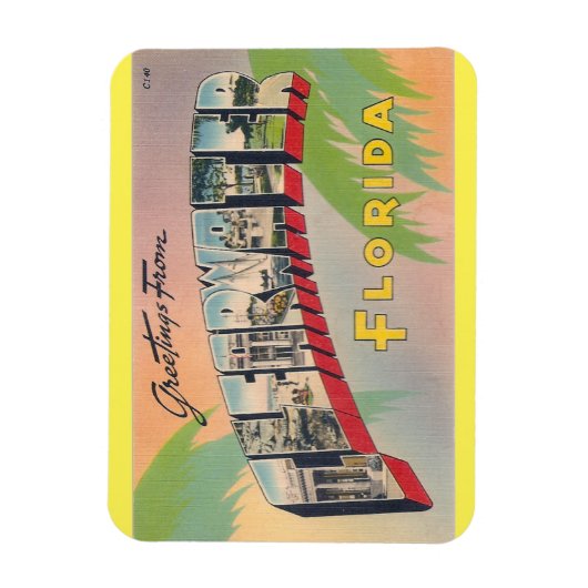 フロリダ州クリアウォーター磁石 マグネット (縦)