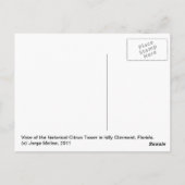 フロリダ州クレモントのシトラス・タワー、丘の宝石 ポストカード (裏面)