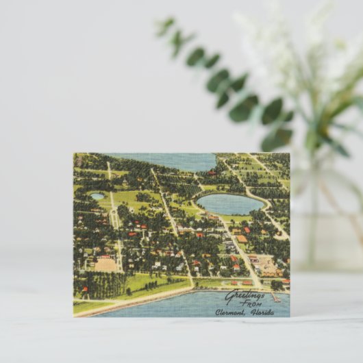フロリダ州クレルモントからの挨拶 ポストカード (スタンド正面)