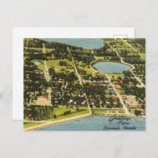 フロリダ州クレルモントからの挨拶 ポストカード (正面/裏面)