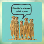 フロリダ州クローズドおもしろいデカール ウィンドウサイン (シート3)