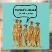 フロリダ州クローズドおもしろいデカール ウィンドウサイン (シート2)