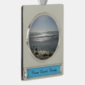 フロリダ州ココアビーチ シルバープレートバナーオーナメント (右)