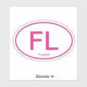 フロリダ州コード楕円ビニールカーシール – FL シール (シート)