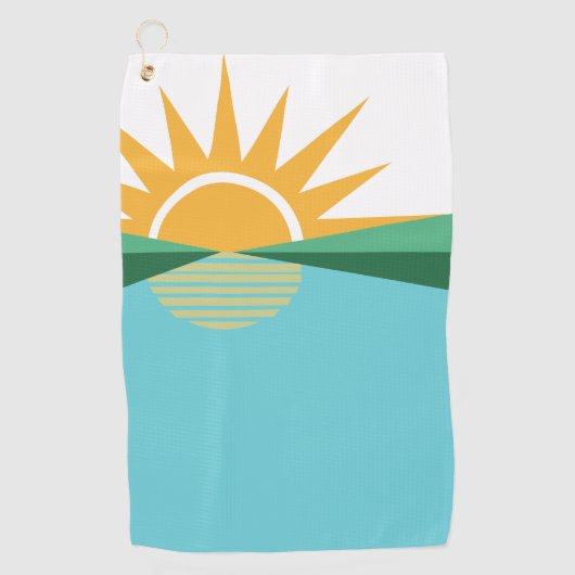 フロリダ州コーラル春国旗 ゴルフタオル (正面)