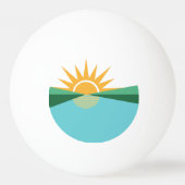 フロリダ州コーラル春国旗 卓球ボール (裏面)