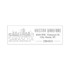 フロリダ州サラソタのスカイライン |アドレスカスタムの入力 セルフインキングスタンプ