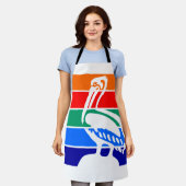 フロリダ州サンクトペテルブルク国旗 エプロン (着用した状態)