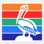 フロリダ州サンクトペテルブルク国旗 スクエアシール (正面)