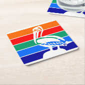 フロリダ州サンクトペテルブルク国旗 スクエアペーパーコースター (アングル)